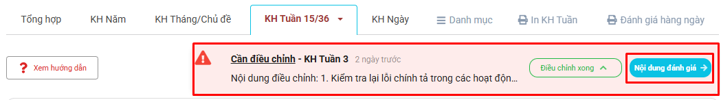 Xem chi tiết đánh giá của quản lý